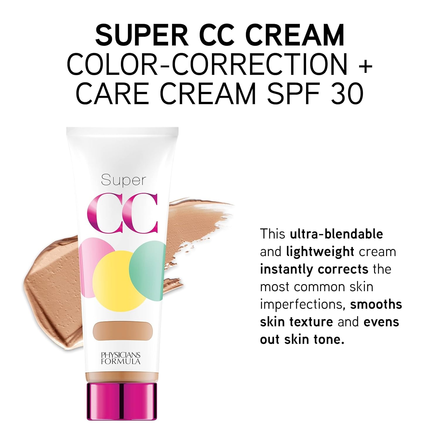 image:imagePhysicians Formula Super CC Cream ColorCorrection  Care Cream Full Coverage Foundation Anti Aging Hydrating Serum For Uneven Skin Tone Dermatologist Approved LightLightMedium