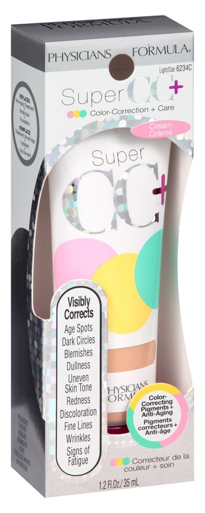 image:imagePhysicians Formula Super CC Cream ColorCorrection  Care Cream Full Coverage Foundation Anti Aging Hydrating Serum For Uneven Skin Tone Dermatologist Approved LightLight