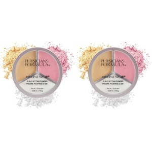 image:imagePhysicians Formula Mineral Powder Wear 3in1 Setting Powder Face Makeup Reduce Shine Brighten Baked  Dermatologist Tested Clinicially Tested068 Ounce Pack of 2